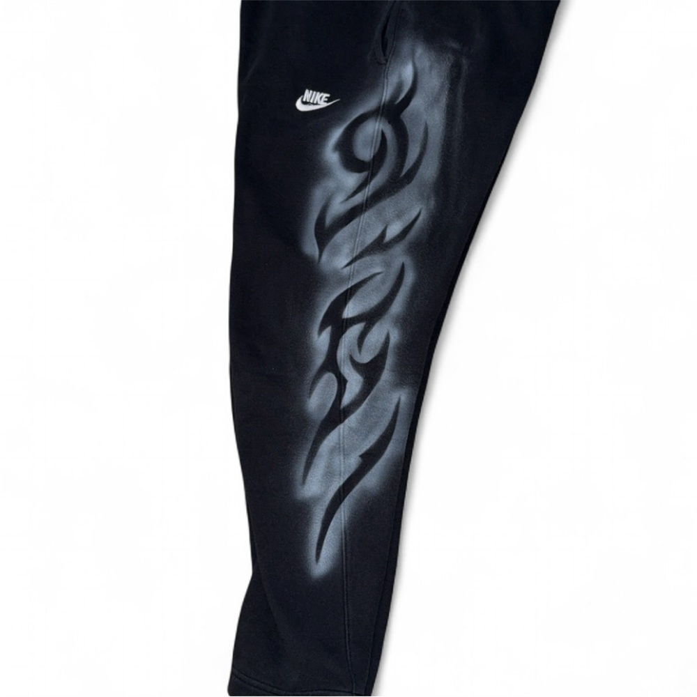 Nike Black Pants with Gray Tribal Pattern